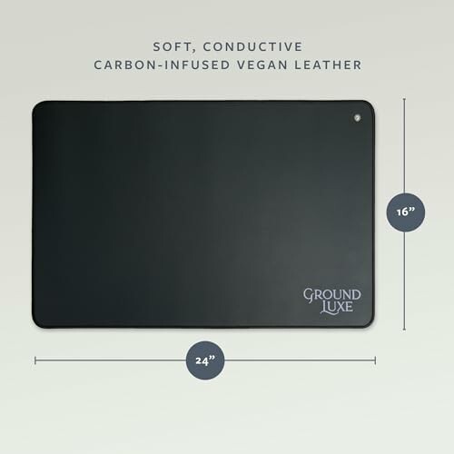 Ground Luxe carbon-infused vegan leather mat, 24 by 16 inches.